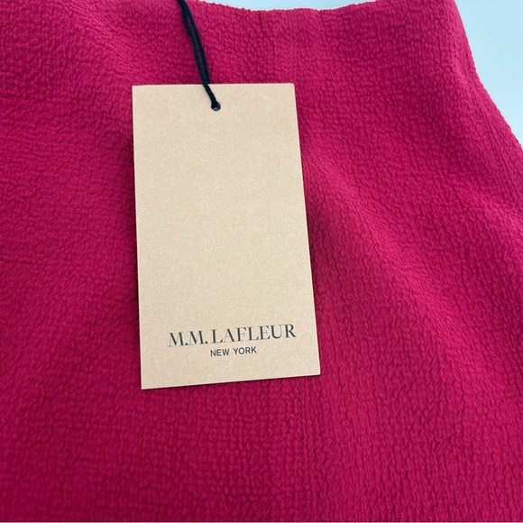 MM‎ Lafleur The Dorchester 1.0 Staccato Hibiscus Pink Skirt Women 14 Zipper NEW - Picture 5 of 12